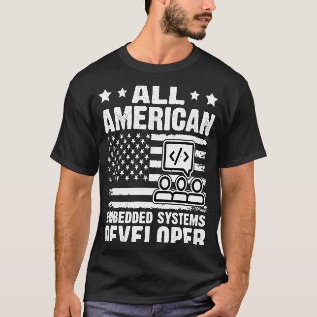 Camiseta Todos os desenvolvedores de sistemas incorporados  (Frente)