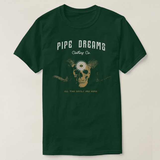 Camiseta Todos os diabos estão aqui (Frente do Design)