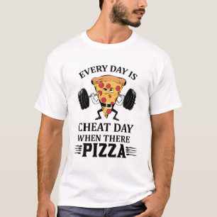 Camiseta Todos Os Dias Comem Quando Há Pizza Por Lá