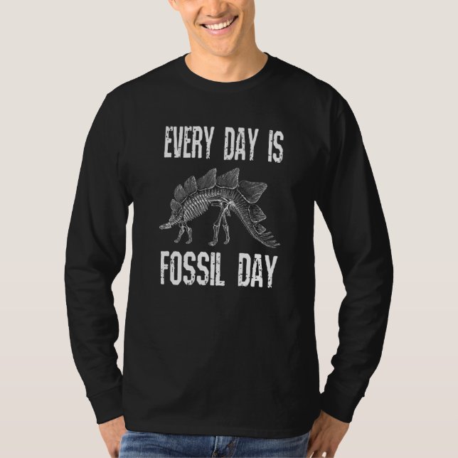 Camiseta Todos Os Dias, Dinossauro Legal, Esqueleto De Dino (Frente)