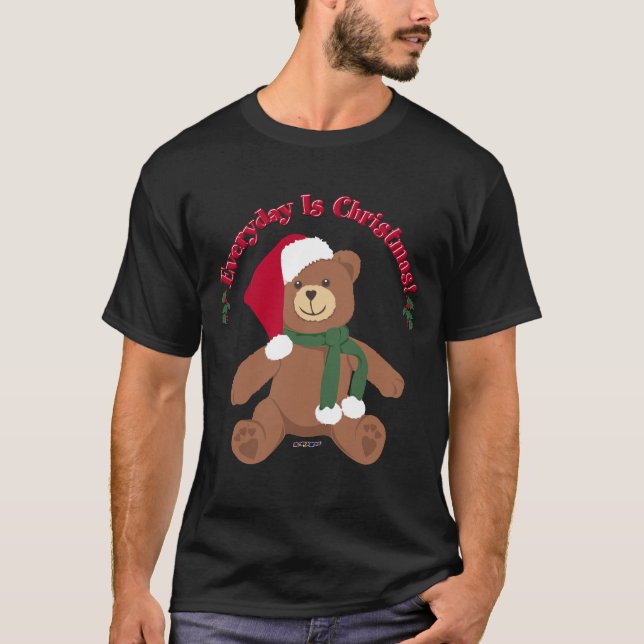 Camiseta Todos Os Dias É Natal! Urso de Natal (Frente)