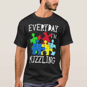 Camiseta Todos os dias estou perplexo Consciência do Autism