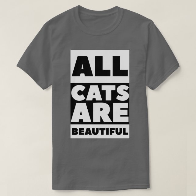 Camiseta Todos os gatos são lindos 4 (Frente do Design)