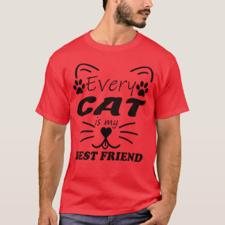 Camiseta Todos os gatos são os melhores amigos Design para