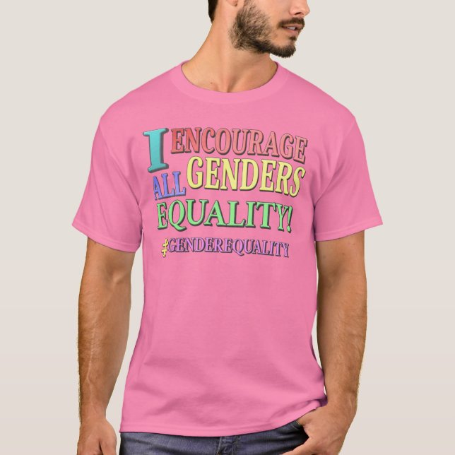 Camiseta "TODOS OS GÊNEROS IGUALDADE" Design. Comprar Agora (Frente)