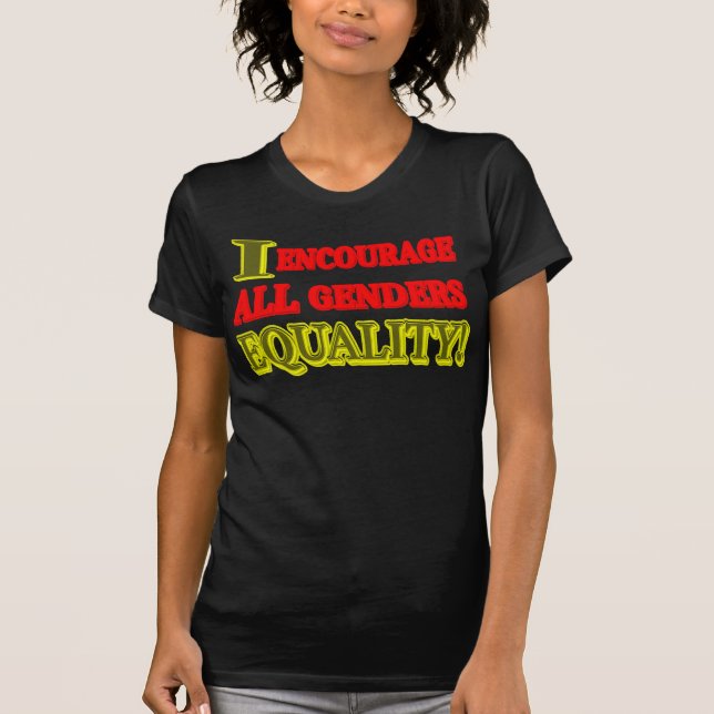 Camiseta "TODOS OS GÊNEROS IGUALDADE" - Design de expressão (Frente)