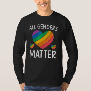 Camiseta Todos Os Gêneros Importam Lgbtq Orgulho Da Igualda