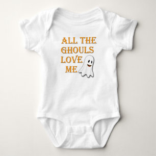 Camiseta Todos Os Ghouls Me Adoram Com Um Fato De Bebê Lara