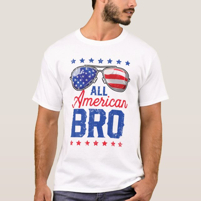 Camiseta Todos Os Homens Americanos Em 4 De Julho Matando S (Frente)