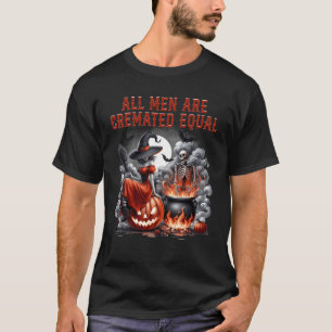 Camiseta Todos Os Homens São Cremados Iguais De Esqueleto D