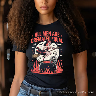 Camiseta Todos os Homens São Cremados Igualmente Witch Tee