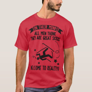 Camiseta Todos os homens são esquiadores de excelente