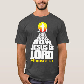 Camiseta Todos os joelhos devem Arco Jesus é o Senhor Crist