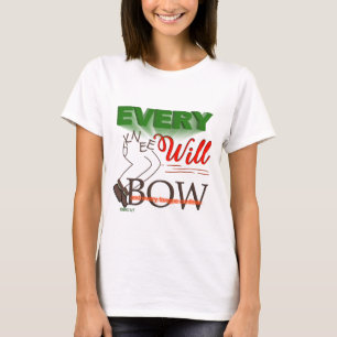 Camiseta Todos os joelhos irão Arco-romanos 14:11