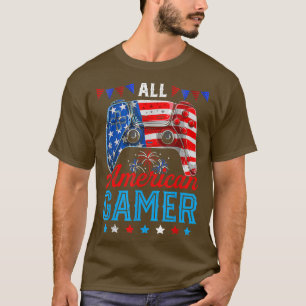 Camiseta Todos Os Jogo De Jogador Americano Bandeiras Ameri