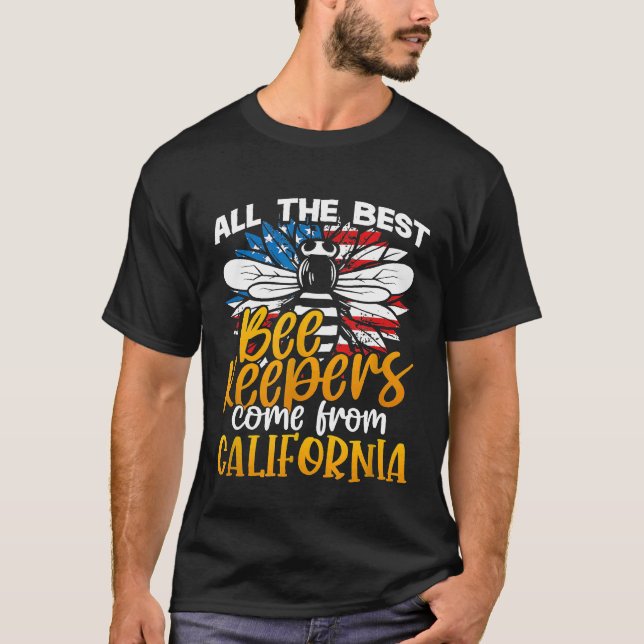 Camiseta Todos Os Melhores Apicultores Vêm Da California Ho (Frente)