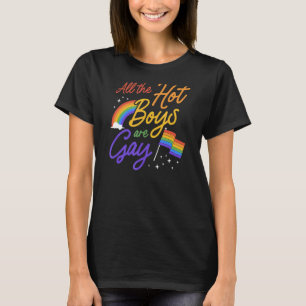 Camiseta Todos Os Meninos Quentes São Orgulho gay Bandeja A