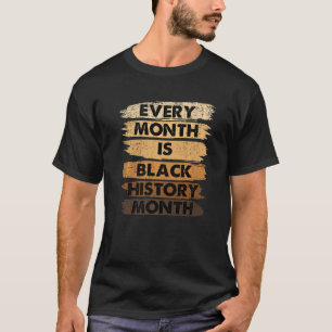 Camiseta Todos Os Meses É História Negra Mês BLM Melanin Af