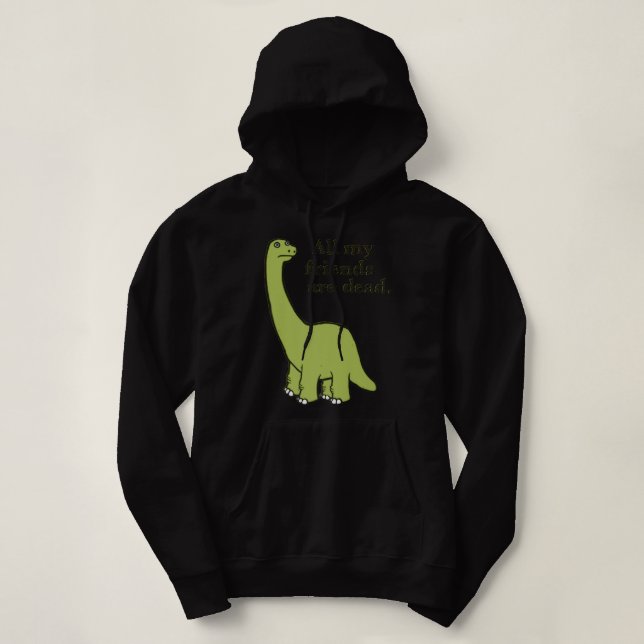 Camiseta Todos os meus amigos são Morto Dinossauro Premium (Frente do Design)