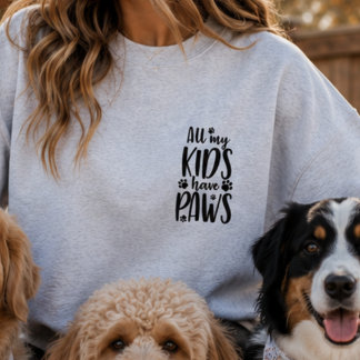 Camiseta Todos os Meus Filhos Têm Patas Mãe de Cachorro com