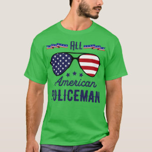 Camiseta Todos Os Óculos De Sol Americanos 4 De Julho