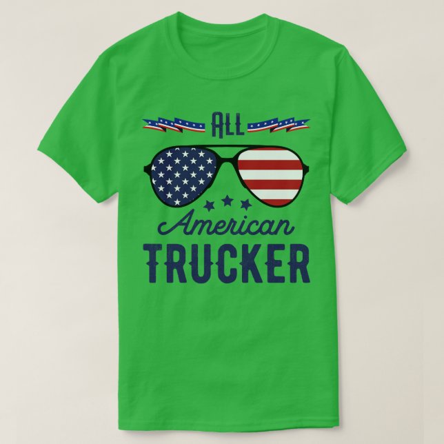 Camiseta Todos Os Óculos De Sol Americanos 4 De Julho (Frente do Design)
