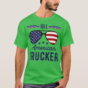 Camiseta Todos Os Óculos De Sol Americanos 4 De Julho