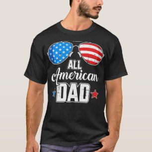 Camiseta Todos os óculos de sol da bandeira dos EUA do pai 