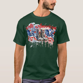 Camiseta Todos os óculos de sol da bandeira MOM americana,