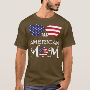 Camiseta Todos os óculos de sol da bandeira MOM americana, 