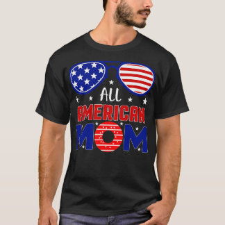 Camiseta Todos os óculos de sol da bandeira MOM americana, 