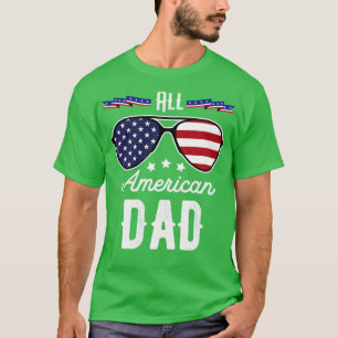 Camiseta Todos Os Óculos De Sol Do Pai Americano 4 De Julho