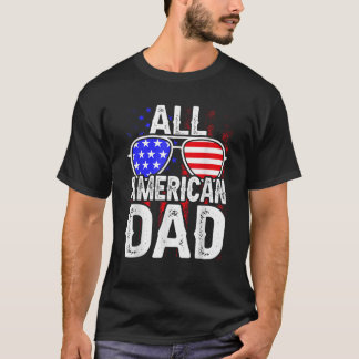 Camiseta Todos os Pais americanos 4 de julho da família Sun