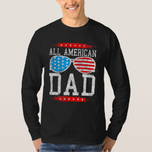 Camiseta Todos Os Pais Americanos Atacam A Bandeira Dos Eua