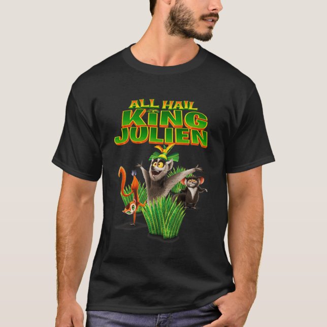 Camiseta Todos os personagens Hail King Julien (Frente)