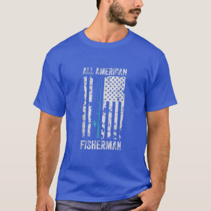 Camiseta Todos os pescadores americanos 4 de julho pescam