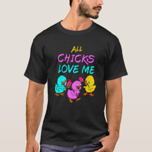 Camiseta Todos os Pintinhos me amam Pintinho Magnet Galinha