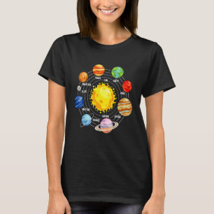 Camiseta Todos os planetas de sistemas solares Astronautas