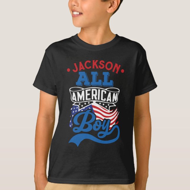 Camiseta Todos os rapazes americanos 4 de julho, família pa (Frente)