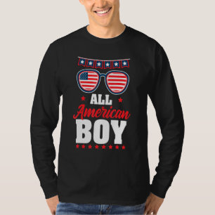 Camiseta Todos Os Rapazes Americanos 4 De Julho Meninos Ócu