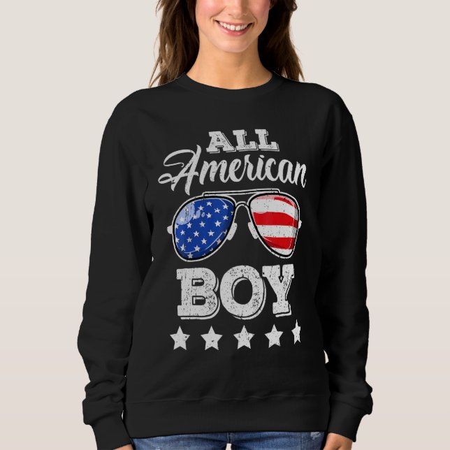 Camiseta Todos Os Rapazes Americanos 4 De Julho Meninos Ócu (Frente)