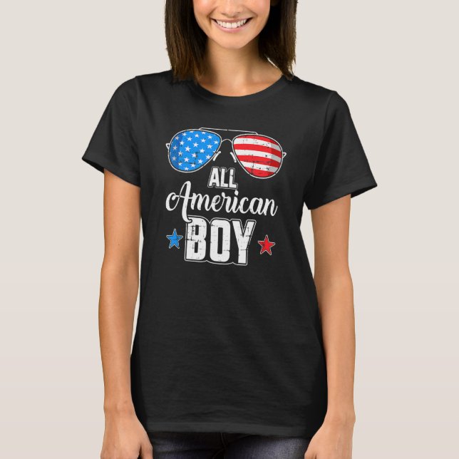 Camiseta Todos Os Rapazes Americanos Sinalizam Óculos De So (Frente)
