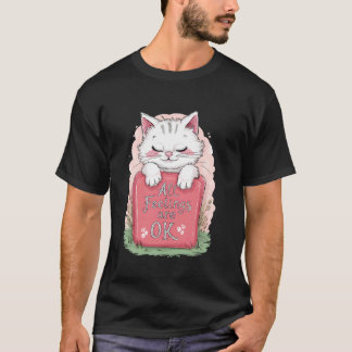 Camiseta Todos os Sentimentos São Ok, Gatinho Fofo, Mulhere