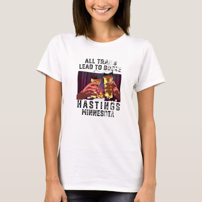 Camiseta Todos Os Trilhos Levam A Um Ataque De Aromas De Ar (Frente)