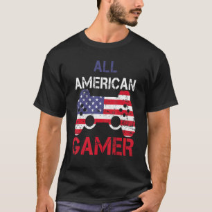 Camiseta Todos os Videos games de bandeira dos Estados Unid