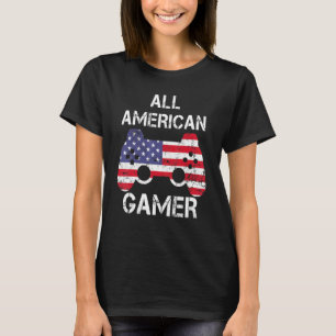 Camiseta Todos os Videos games de bandeira dos Estados Unid