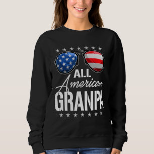Camiseta Todos os Vovô Americano Óculos de sol Usa Bandeira