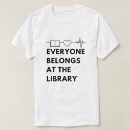 Camiseta Todos Pertencem À Biblioteca Dizendo Bookworms Len