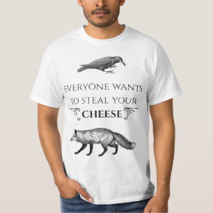 Camiseta Todos Querem Roubar O Seu Corvo De Raposa De Queij
