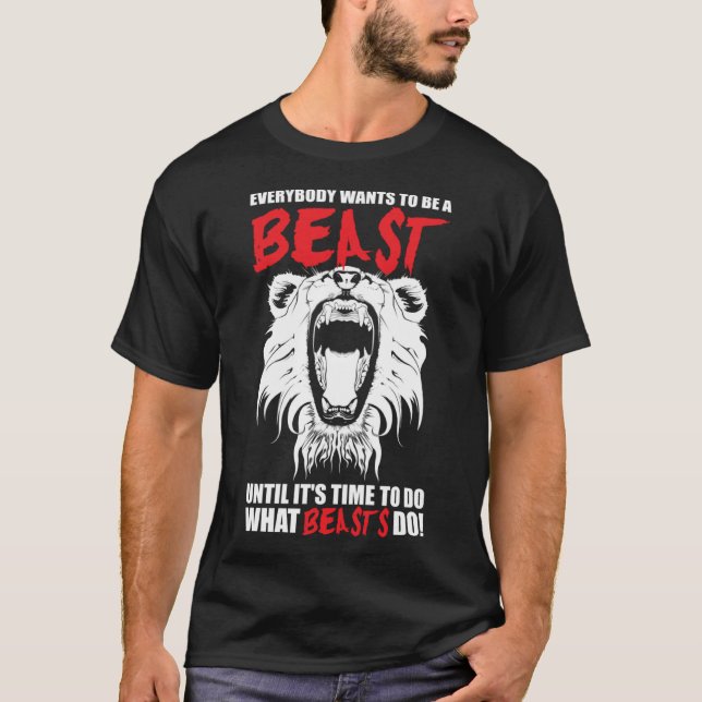 Camiseta Todos Querem Ser Motivacionais Do Leão Da Besta (Frente)